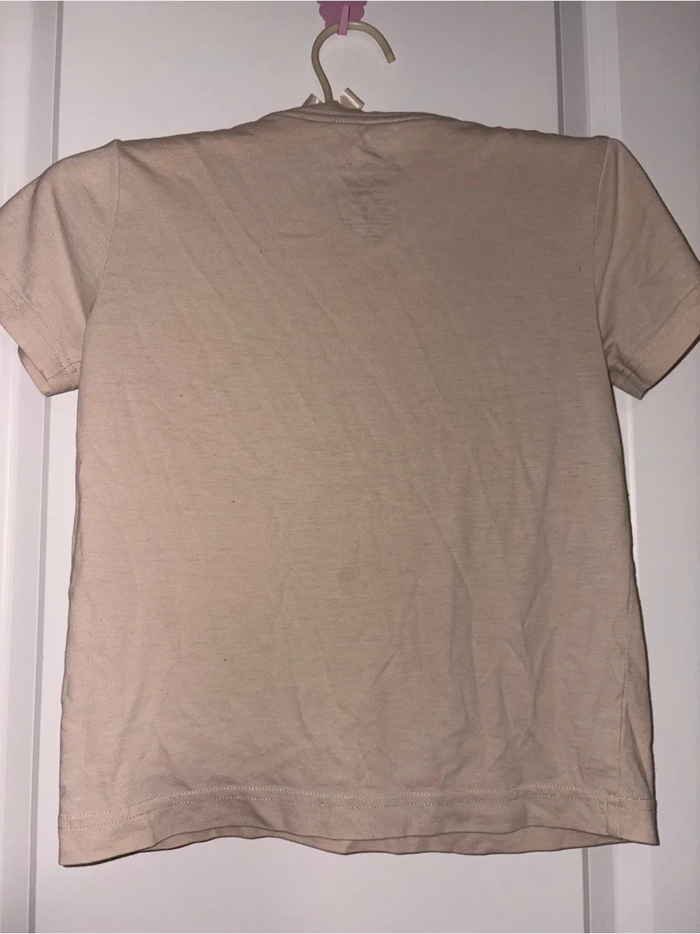Nike Beige Crew Tee with Subtle White Swoosh